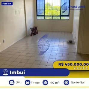 Apartamento com 3 Quartos à venda, 90m² no Imbuí, Salvador