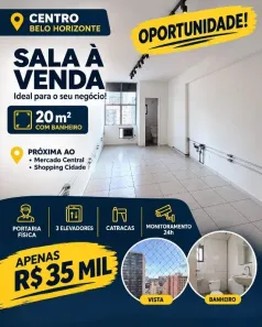 Sala Comercial à venda, 25m² no Centro, Belo Horizonte