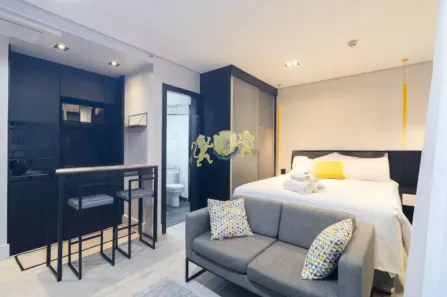 Flat com 1 Quarto para alugar, 28m² no Indianópolis, São Paulo