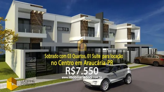 Sobrado com 3 Quartos para alugar, 210m² no Centro, Araucária