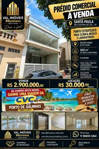 Prédio Comercial à venda, 600m² no Santa Paula, São Caetano do Sul