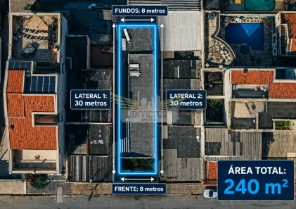 Lote/Terreno à venda, 240m² no Vila Pires, Santo André