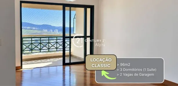 Apartamento com 3 Quartos para alugar, 96m² no Alphaville Centro Industrial e Empresarial/Alphaville., Barueri