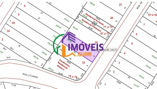 Lote/Terreno à venda, 208m² no Parque das Nações, Santo André