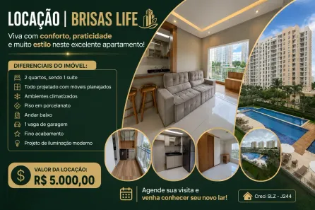 Apartamento com 2 Quartos para alugar, 58m² no Quitandinha, São Luís