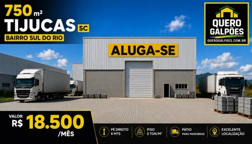 Galpão/Depósito/Armazém para alugar, 680m² no Centro, Tijucas