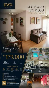 Apartamento com 2 Quartos à venda, 80m² no Praça Seca, Rio de Janeiro
