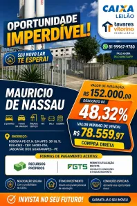 Apartamento com 2 Quartos à venda, 41m² no Bulhões, Jaboatão dos Guararapes