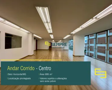 Imóvel Comercial para alugar, 686m² no Centro, Belo Horizonte