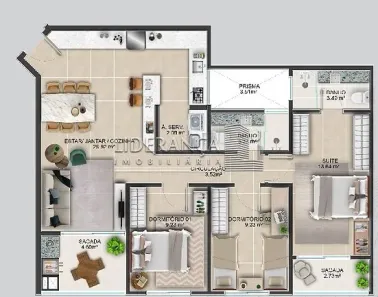Apartamento com 3 Quartos à venda, 93m² no Coqueiros, Florianópolis