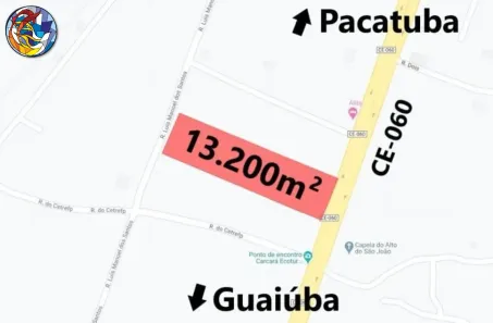 Lote/Terreno à venda, 13200m² no Cajazeiras, Pacatuba