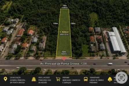 Lote/Terreno à venda, 1500m² no Ponta Grossa, Porto Alegre
