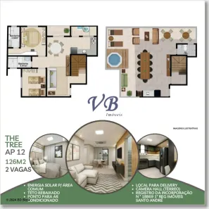 Apartamento com 2 Quartos à venda, 126m² no Vila Assunção, Santo André