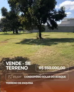 Lote/Terreno à venda, 615m² no Condomínio Solar do Bosque, Rio Verde