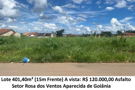 Lote/Terreno à venda, 401m² no Rosa dos Ventos, Aparecida de Goiânia