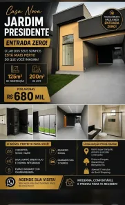 Casa com 3 Quartos à venda, 125m² no Jardim Presidente, Goiânia
