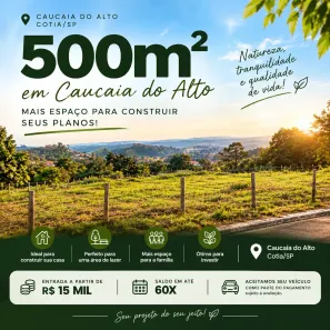 Lote/Terreno à venda, 500m² no Jardim Lavapes das Graças, Cotia