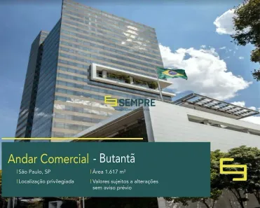 Sala Comercial para alugar, 1617m² no Butantã, São Paulo