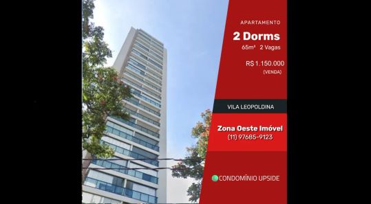 Apartamento com 2 Quartos à venda, 65m² no Vila Leopoldina, São Paulo