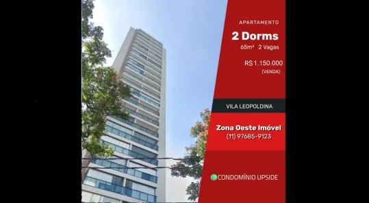 Apartamento com 2 Quartos à venda, 65m² no Vila Leopoldina, São Paulo