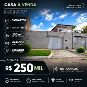 Casa com 3 Quartos à venda, 200m² no Planalto, Natal