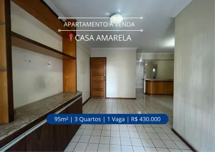 Apartamento com 3 Quartos à venda, 95m² no Casa Amarela, Recife