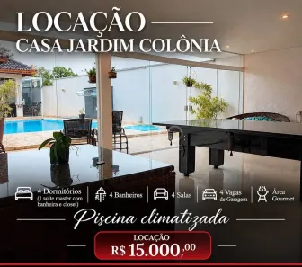 Casa com 4 Quartos para alugar, 388m² no Jardim das Carpas, Jundiaí