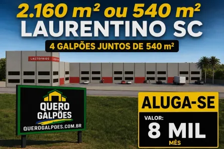 Galpão/Depósito/Armazém para alugar, 2160m² no , Laurentino