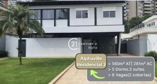 Casa de Condomínio com 5 Quartos à venda, 281m² no Alphaville Residencial Dois, Barueri