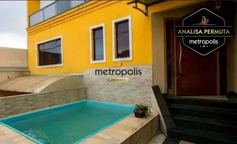 Sobrado com 4 Quartos à venda, 396m² no Jardim Cristiane, Santo André