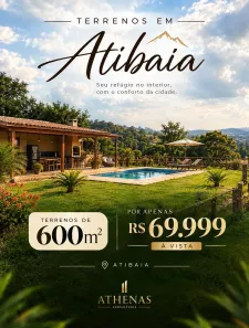 Lote/Terreno à venda, 600m² no Jardim Brasil, Atibaia