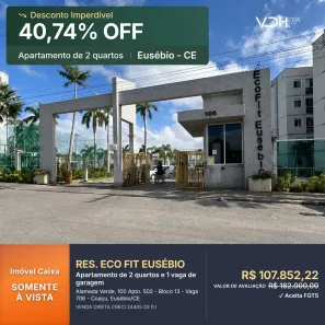 Apartamento com 2 Quartos à venda, 41m² no Coaçu, Eusébio