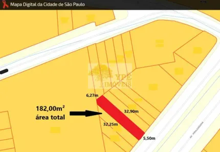 Lote/Terreno à venda, 182m² no Instituto de Previdência, São Paulo