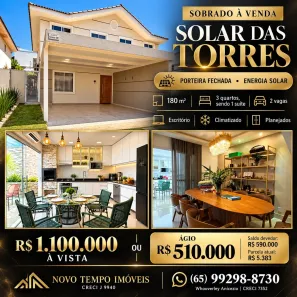 Casa de Condomínio com 3 Quartos à venda, 158m² no Santa Cruz, Cuiabá