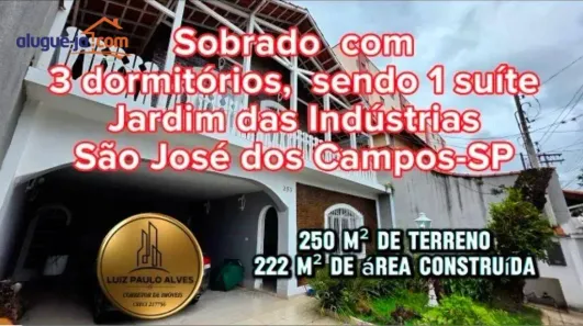 Sobrado com 3 Quartos à venda, 222m² no Jardim das Indústrias, São José dos Campos