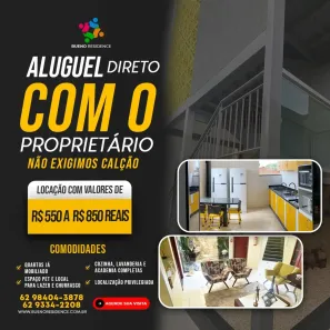 Kitnet com 1 Quarto para alugar, 26m² no Setor Sol Nascente, Goiânia