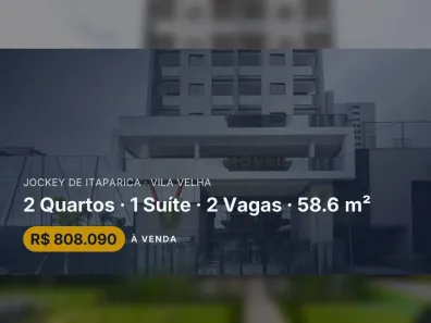 Apartamento com 2 Quartos à venda, 58m² no Jockey de Itaparica, Vila Velha