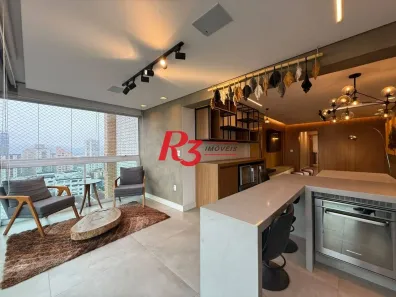 Apartamento com 3 Quartos para alugar, 119m² no Ponta da Praia, Santos