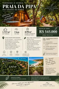 Lote/Terreno à venda, 1717m² no Praia de Pipa, Tibau do Sul