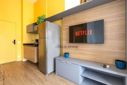 Apartamento com 1 Quarto para venda ou aluguel, 29m² no Moema, São Paulo