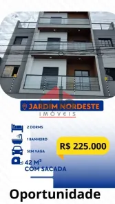 Apartamento com 2 Quartos à venda, 42m² no Jardim Nordeste, São Paulo