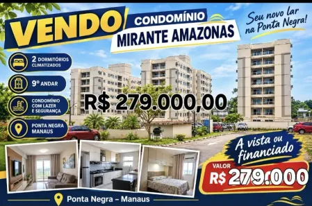 Apartamento com 2 Quartos à venda, 50m² no Ponta Negra, Manaus