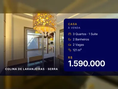 Casa com 3 Quartos à venda, 121m² no Colina de Laranjeiras, Serra