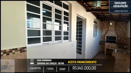 Casa com 3 Quartos à venda, 100m² no Senhora das Graças, Betim