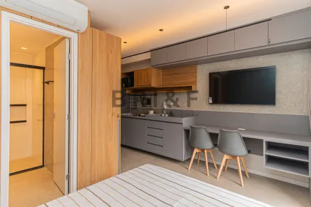 Apartamento com 1 Quarto para venda ou aluguel, 25m² no Jardim das Acácias, São Paulo