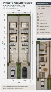 Casa com 2 Quartos à venda, 66m² no Residencial Figueiras do Parque, Campo Grande