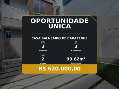 Casa com 3 Quartos à venda, 99m² no Balneário de Carapebus, Serra
