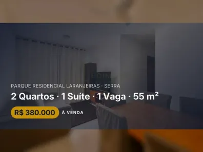 Apartamento com 2 Quartos à venda, 55m² no Parque Residencial Laranjeiras, Serra