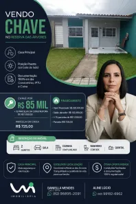 Casa de Condomínio com 2 Quartos à venda, 50m² no Cidade Universitária, Maceió