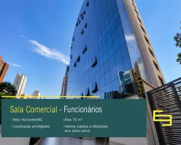 Sala Comercial para alugar, 70m² no Funcionários, Belo Horizonte